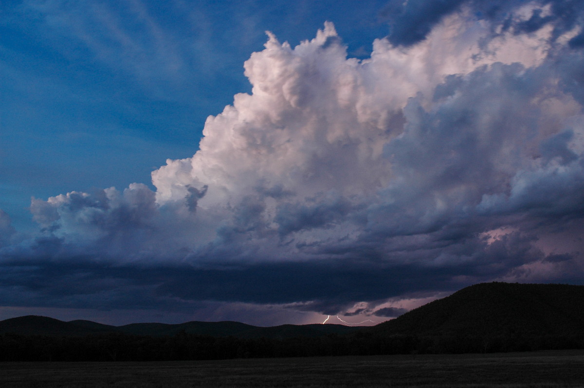 thunderstorm cumulonimbus_calvus : W of Tenterfield, NSW   8 November 2006