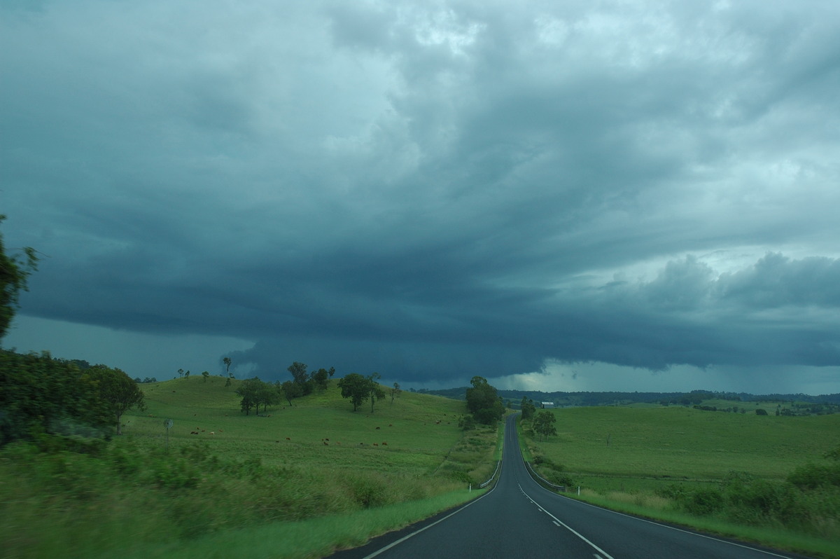 cumulonimbus thunderstorm_base : NW of Lismore, NSW   8 March 2007