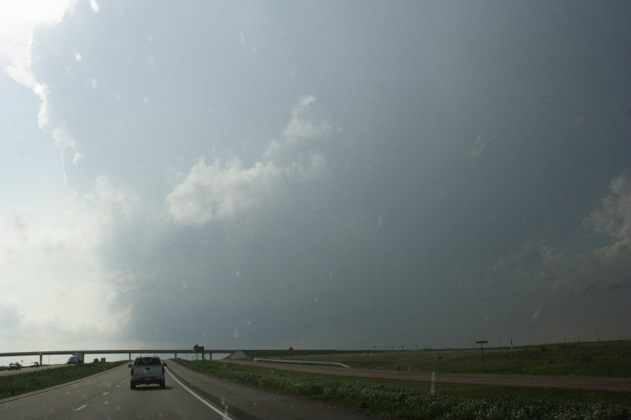 cumulonimbus supercell_thunderstorm : I-40 between Mclean and Amarillo, Texas, USA   23 April 2007