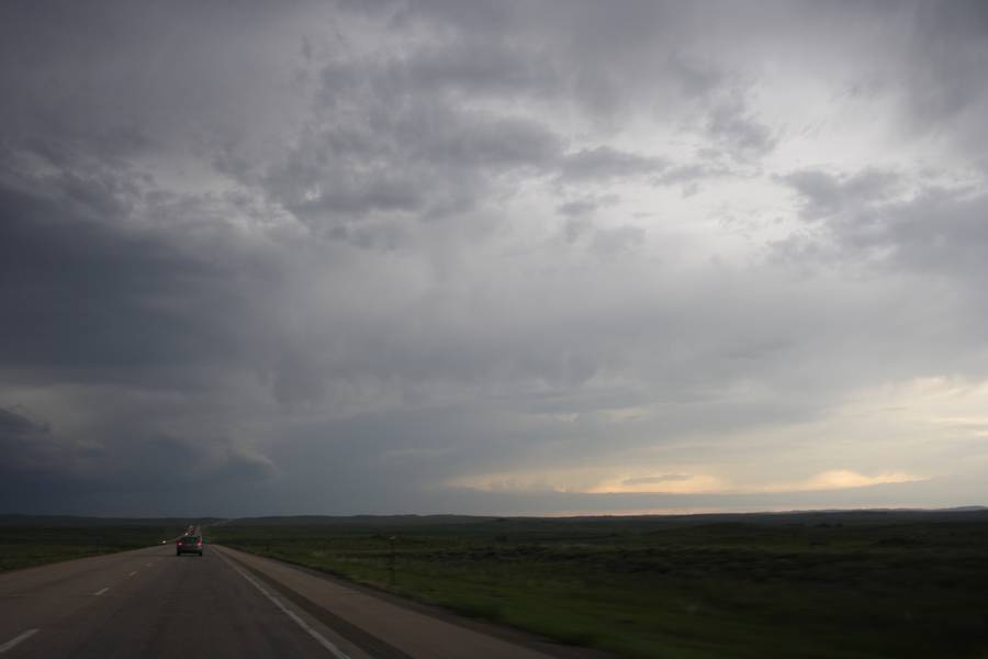 cumulonimbus thunderstorm_base : E of Moorcroft, Wyoming, USA   20 May 2007