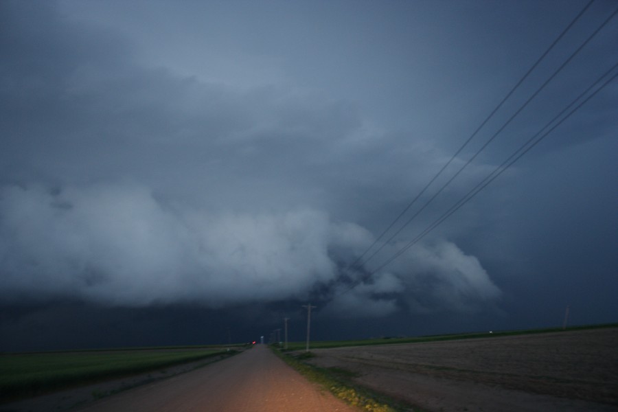 cumulonimbus thunderstorm_base : N of Ogallah, Kansas, USA   22 May 2007