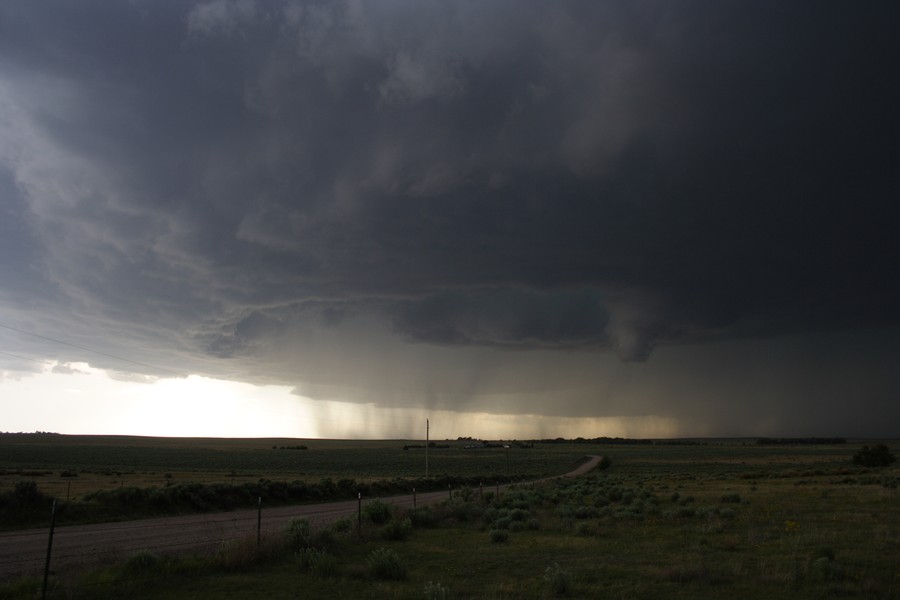 cumulonimbus thunderstorm_base : ESE of Campo, Colorado, USA   31 May 2007