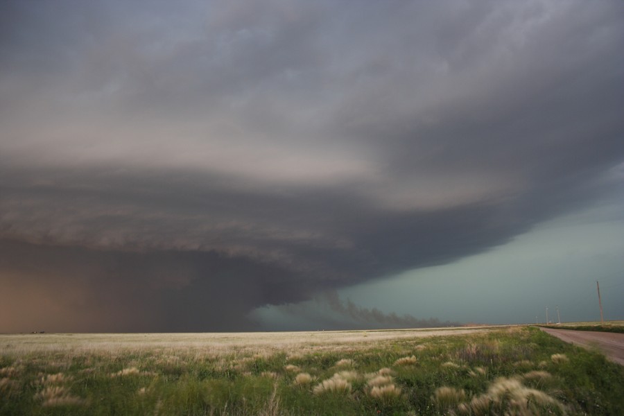 shelfcloud shelf_cloud : E of Keyes, Oklahoma, USA   31 May 2007