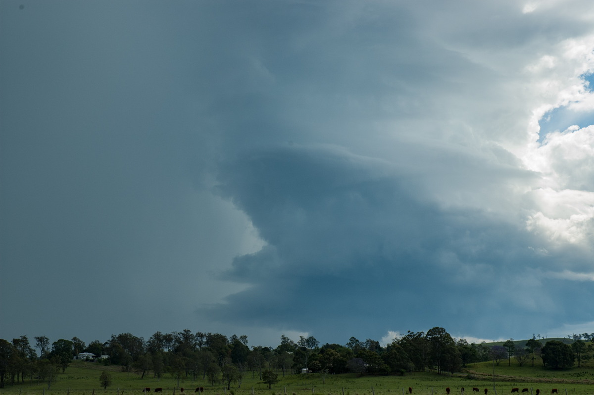 cumulonimbus supercell_thunderstorm : NW of Casino, NSW   11 October 2007