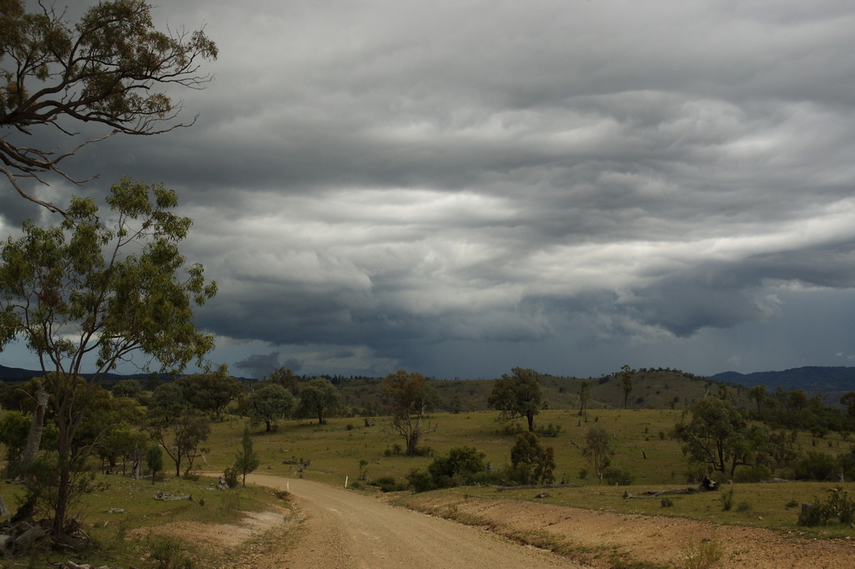 cumulonimbus thunderstorm_base : W of Tenterfield, NSW   23 November 2007