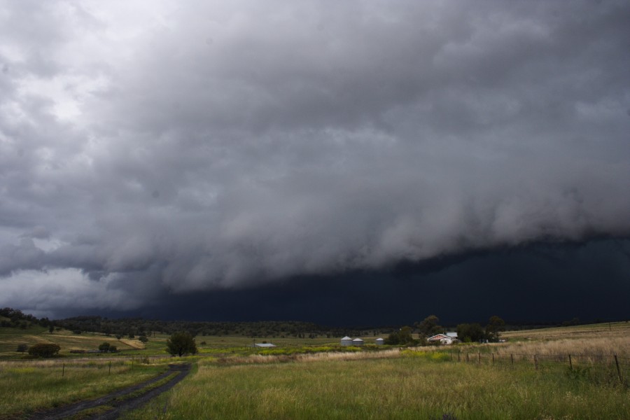 cumulonimbus thunderstorm_base : W of Gunnedah, NSW   14 October 2008