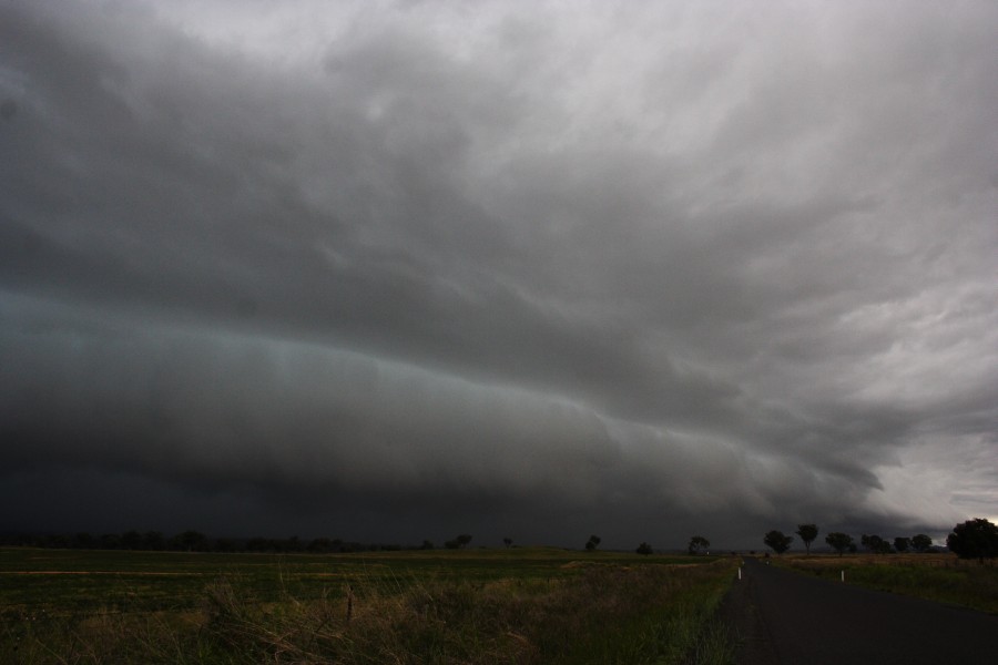 cumulonimbus thunderstorm_base : W of Manilla, NSW   14 October 2008