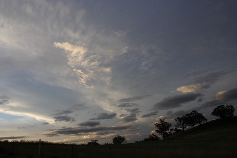 anvil thunderstorm_anvils : near Willow Tree, NSW   14 October 2008