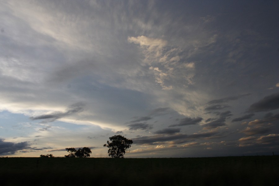 anvil thunderstorm_anvils : near Willow Tree, NSW   14 October 2008