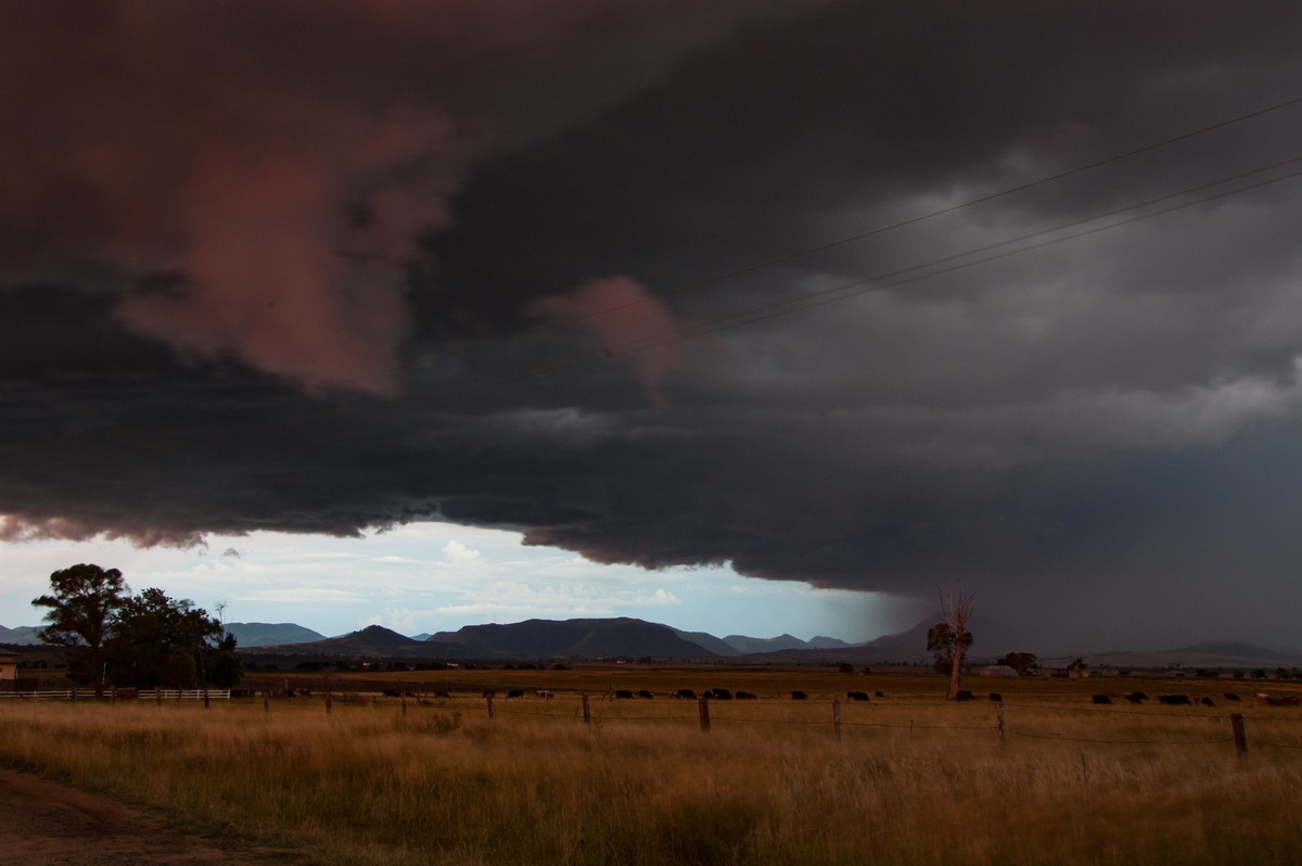 cumulonimbus thunderstorm_base : near Killarney, QLD   24 January 2009