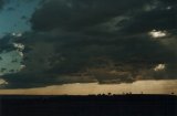 developing weaker cumulonimbus with sunset 20km E of Inverell 7:09pm